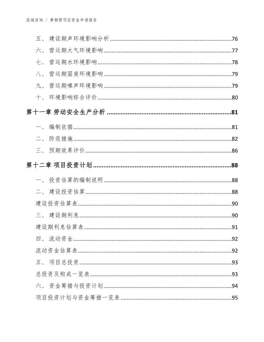 黄铜管项目资金申请报告【参考模板】_第5页