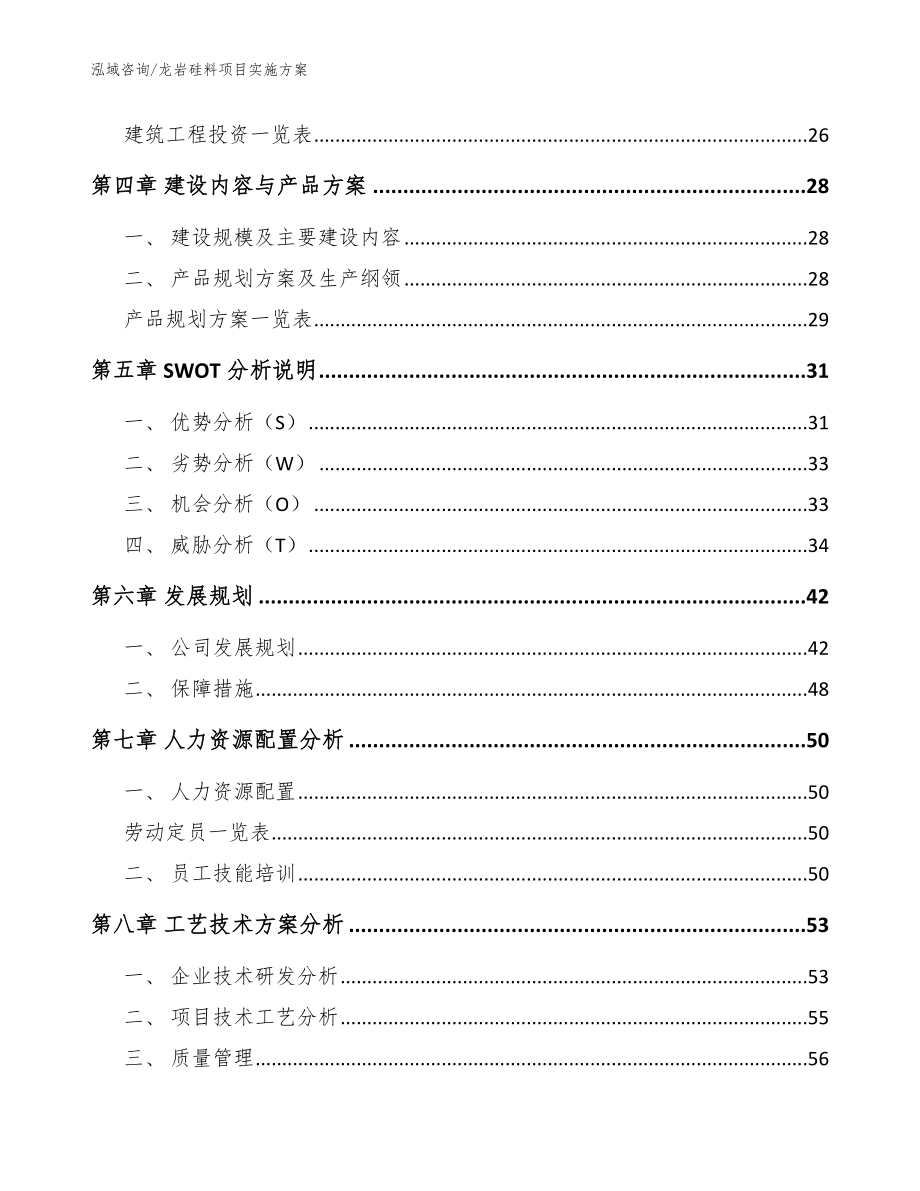 龙岩硅料项目实施方案（模板范文）_第2页