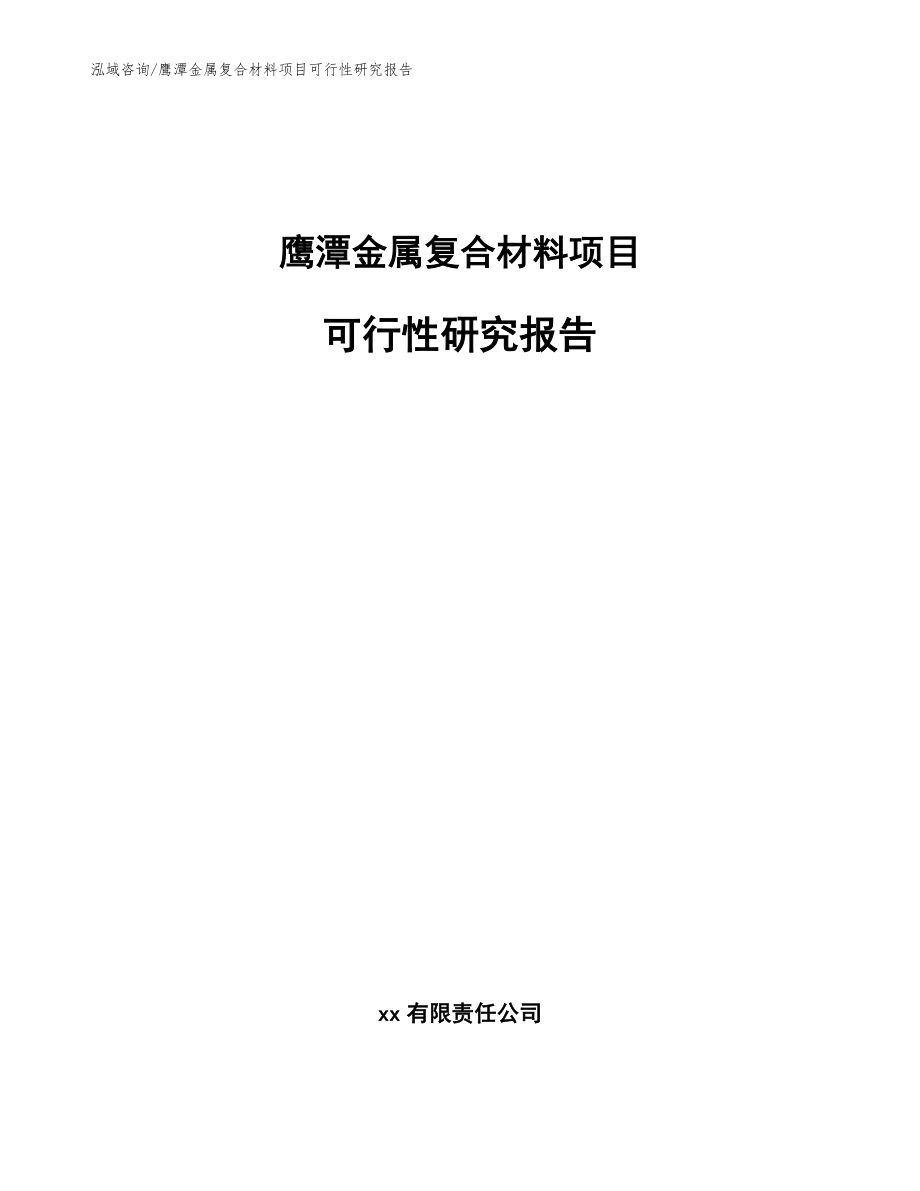 鹰潭金属复合材料项目可行性研究报告_模板_第1页