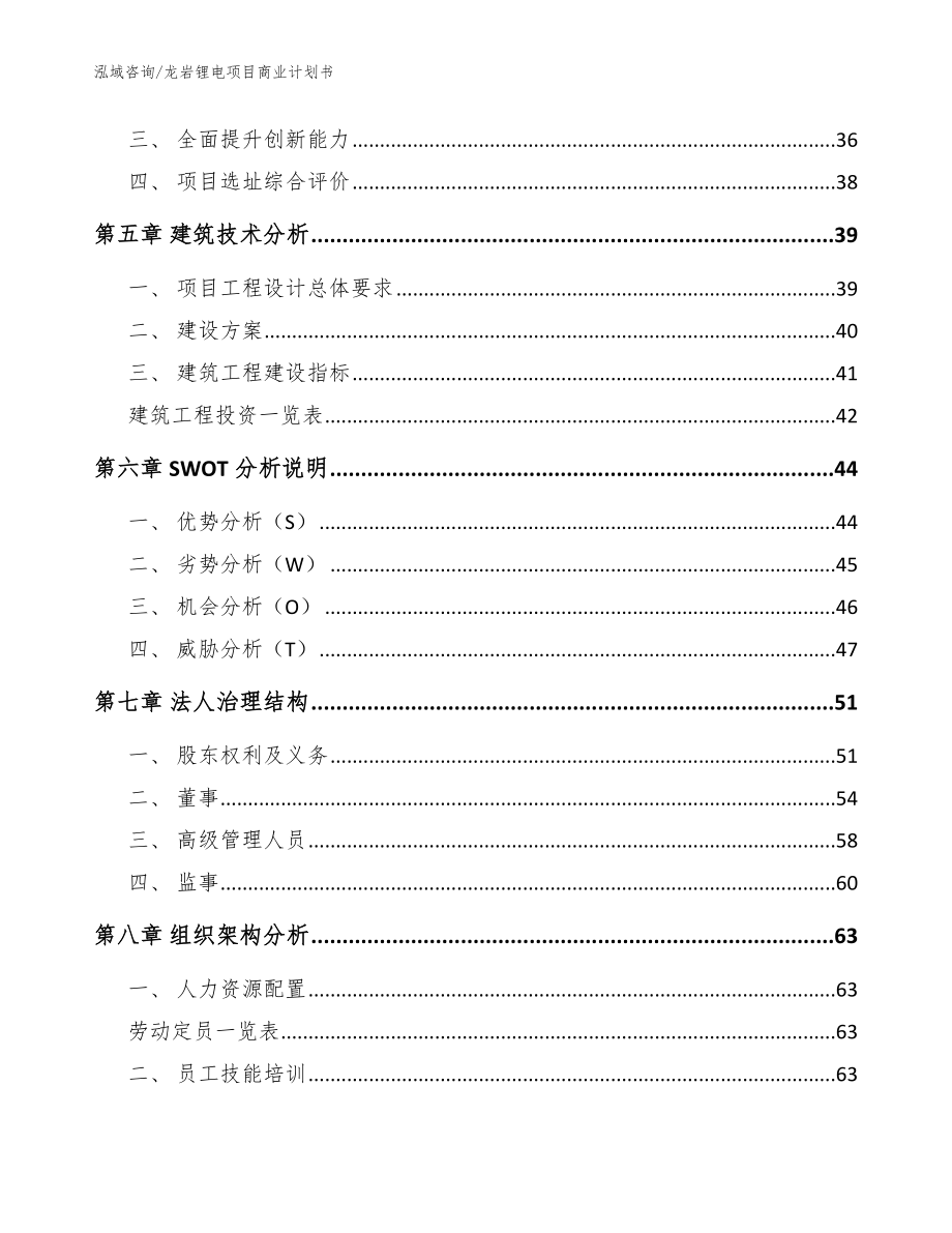 龙岩锂电项目商业计划书模板范文_第4页