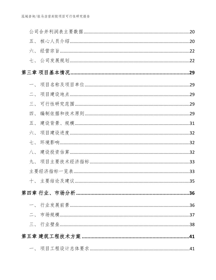 驻马店密封胶项目可行性研究报告_范文_第3页