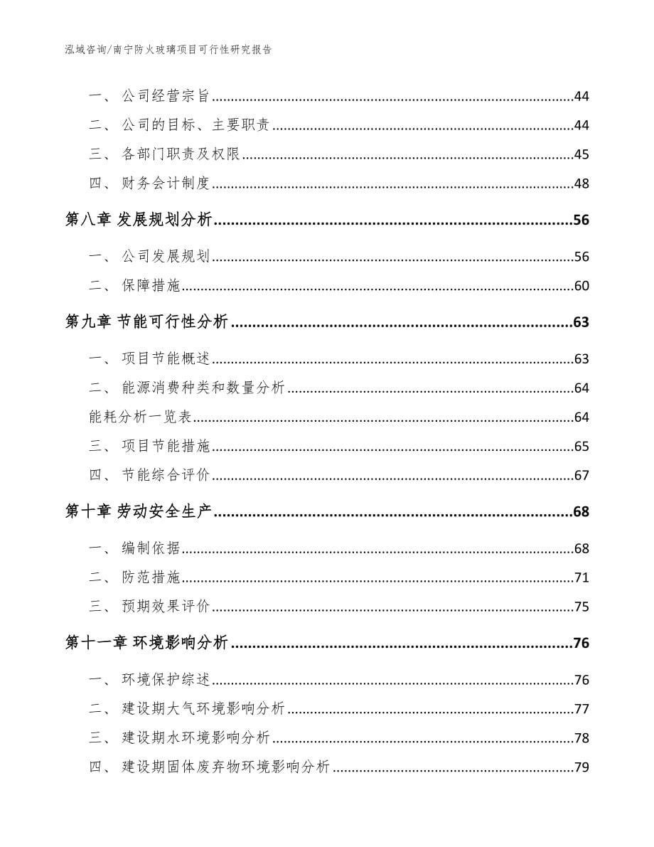 南宁防火玻璃项目可行性研究报告_模板范文_第5页