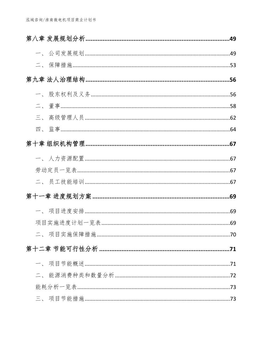 淮南微电机项目商业计划书_范文模板_第4页