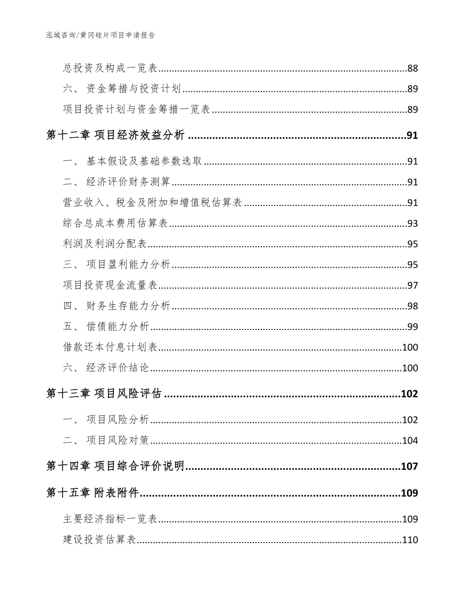 黄冈硅片项目申请报告【范文参考】_第4页