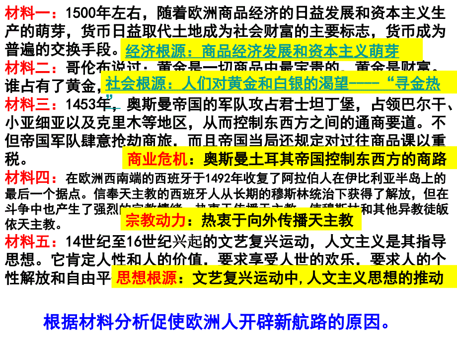 必修2新航路开辟和殖民扩张_第1页