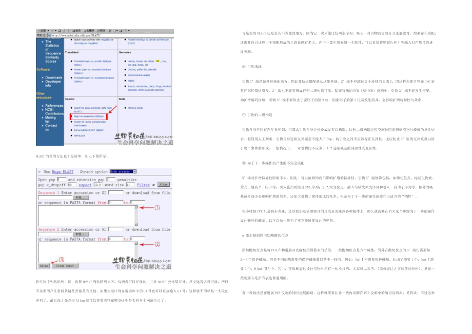 荧光定量PCR引物设计原则可用_第2页