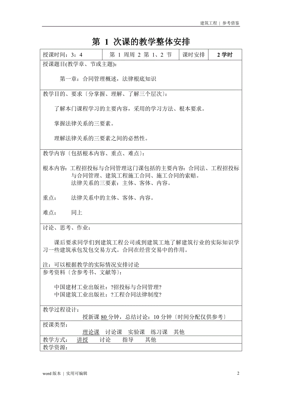 工程招投标与合同管理教案资料_第2页