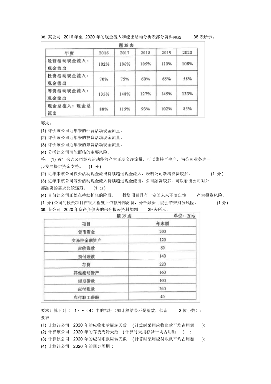 2021年04月自考00161财务报表分析(一)试题及答案_第4页