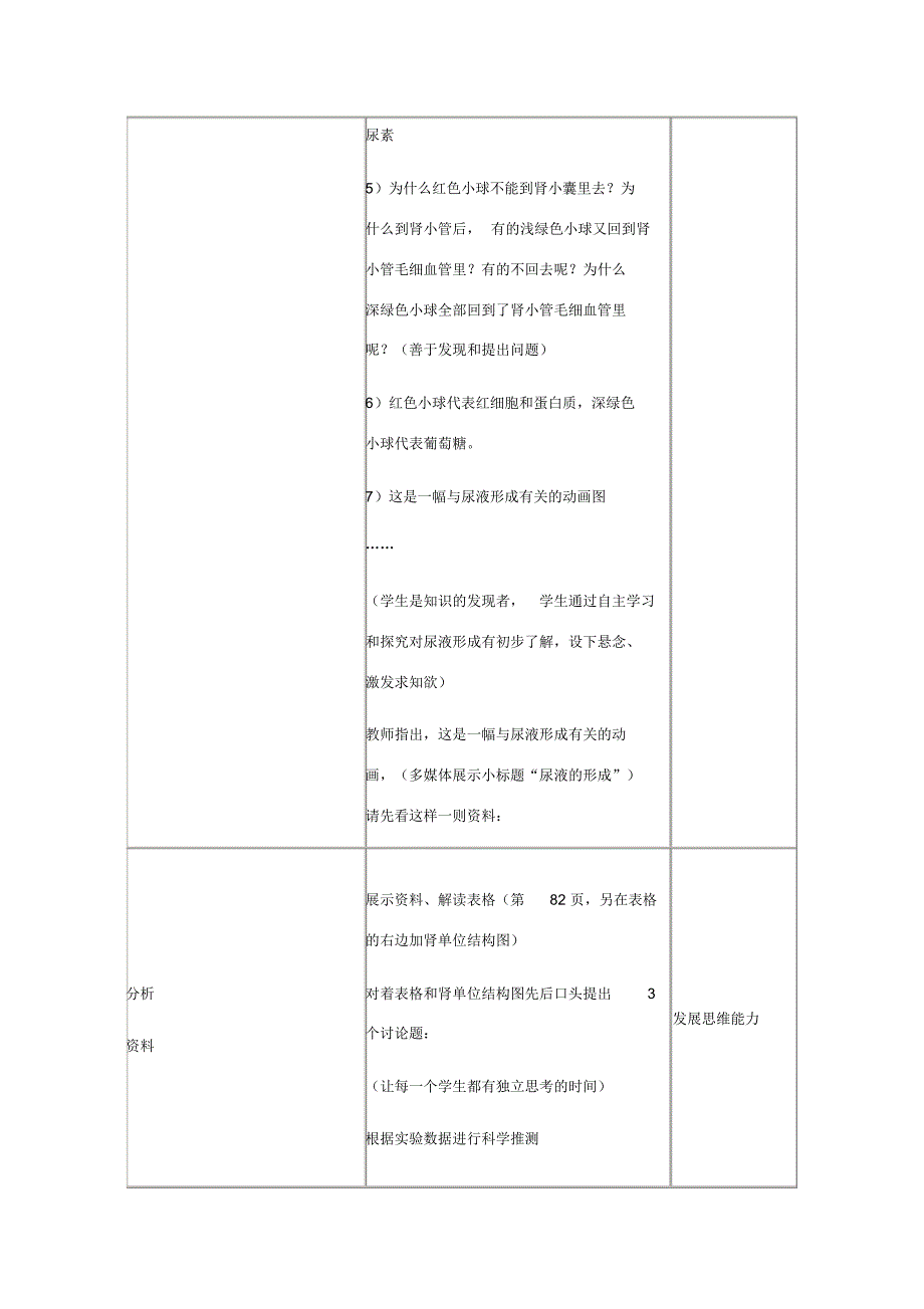 中考生物总复习第五单元生物圈中的人第三节人体代谢废物的排出教学设计教案_第4页