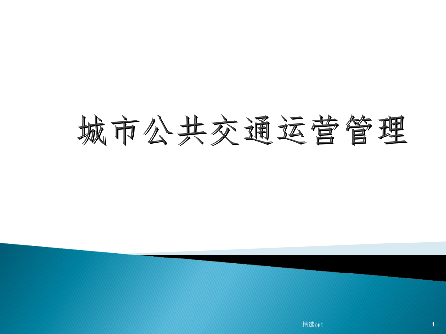 城市公共交通运营管_第1页