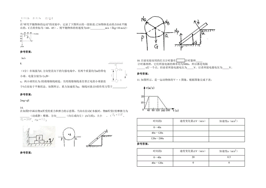 贵州省遵义市水源中学高一物理测试题含解析_第2页