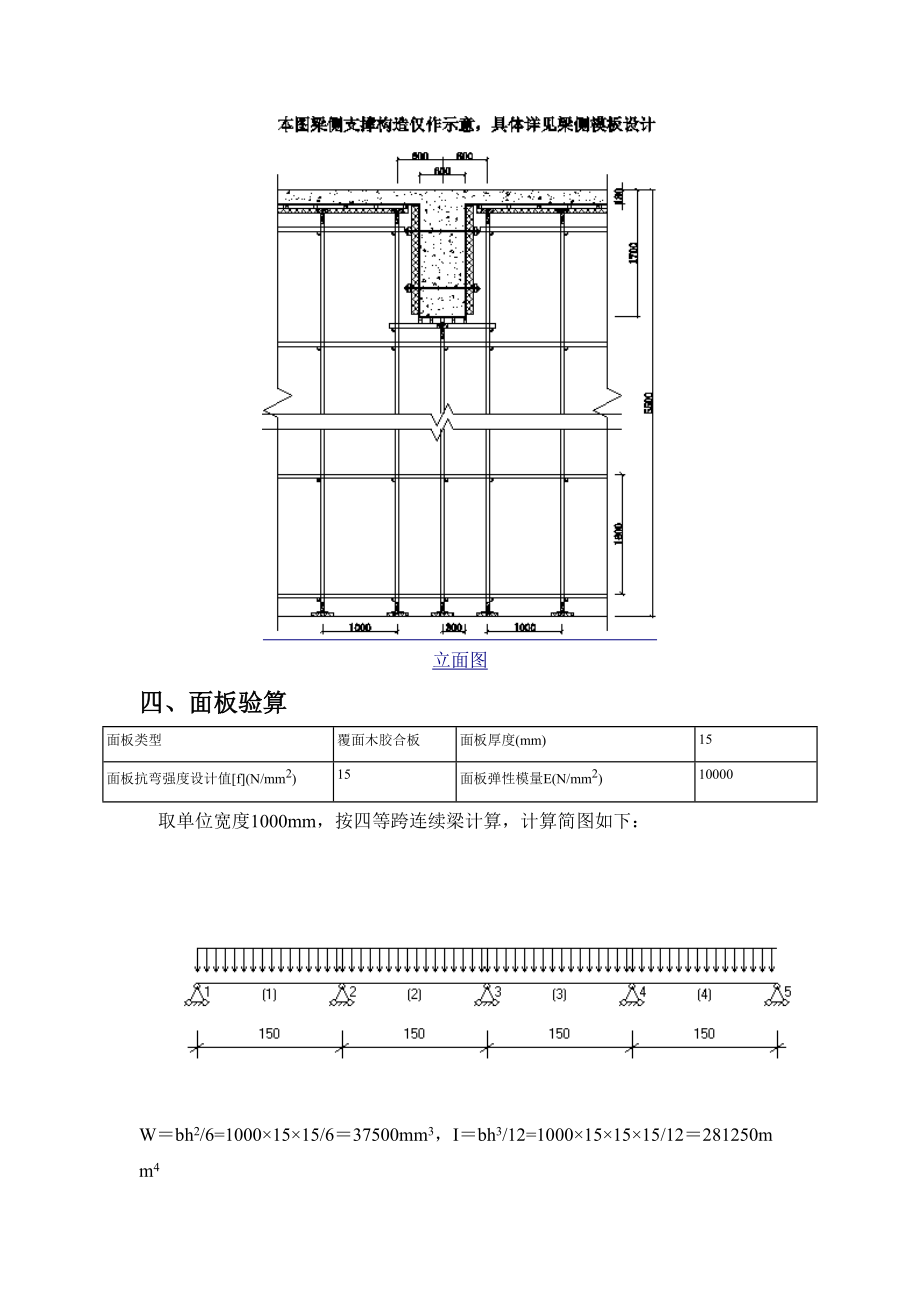 600x1700框架梁模板计算书（木胶合板）_第3页