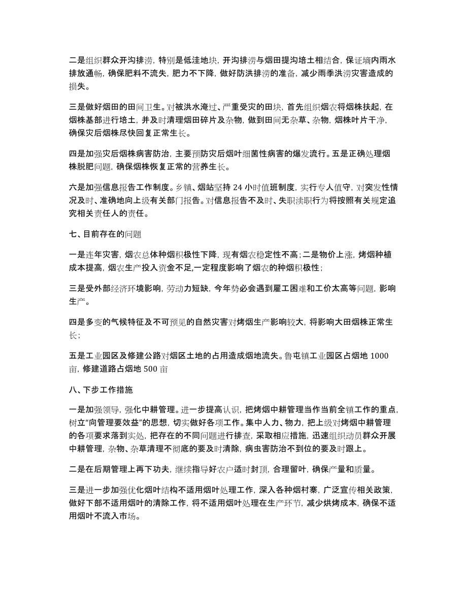 枥下村2012年烤烟生产工作总结_第5页