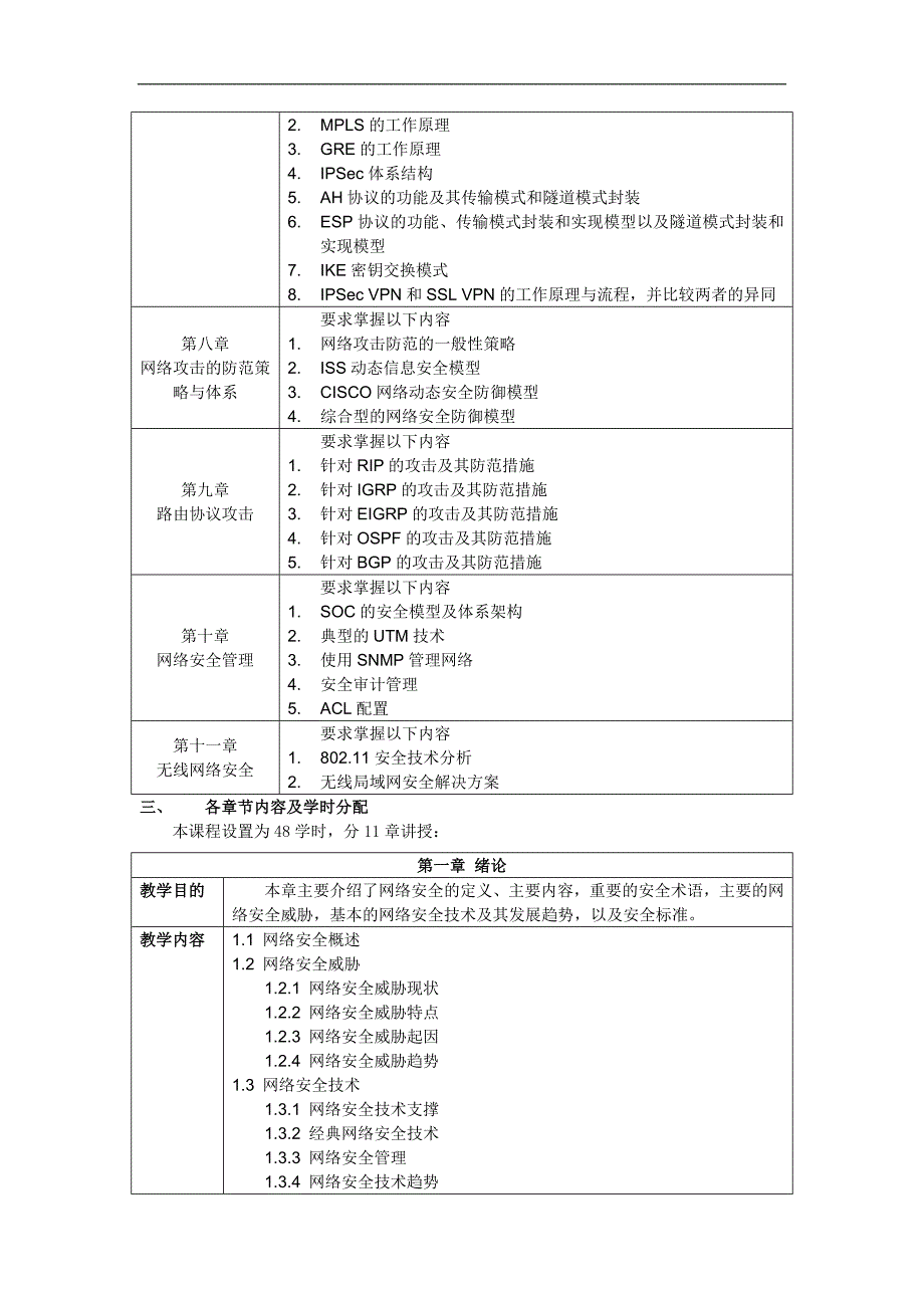 《网络安全》教学大纲20101027_第3页