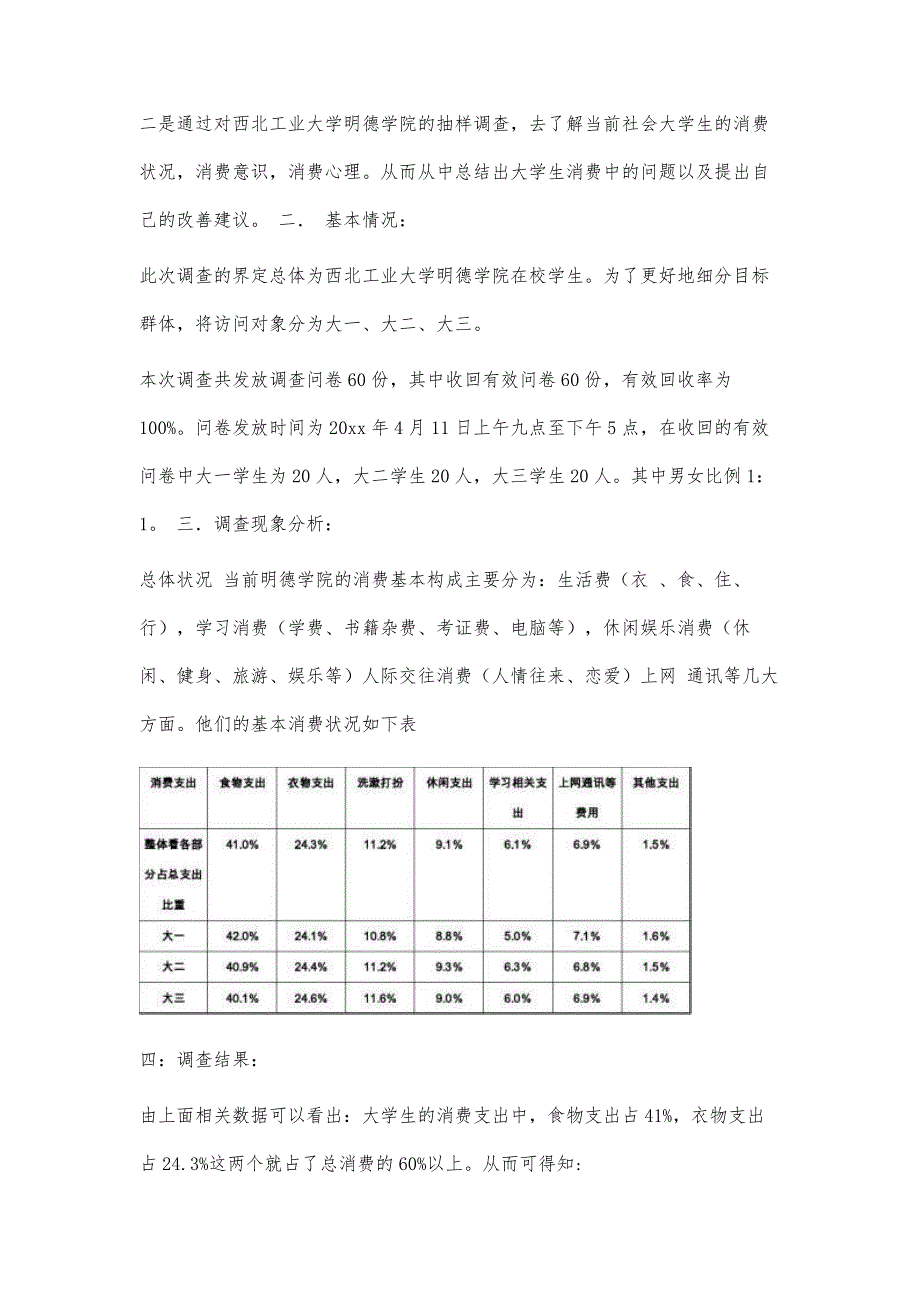 大学生消费情况问卷调查报告5300字_第2页