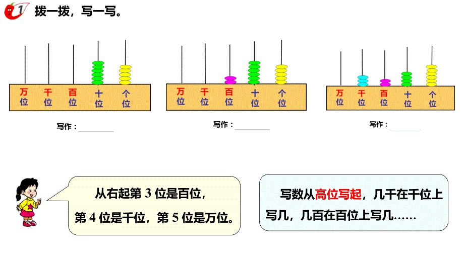 西师大版二年级数学下册一、万以内数的认识第3课时 写数_第3页