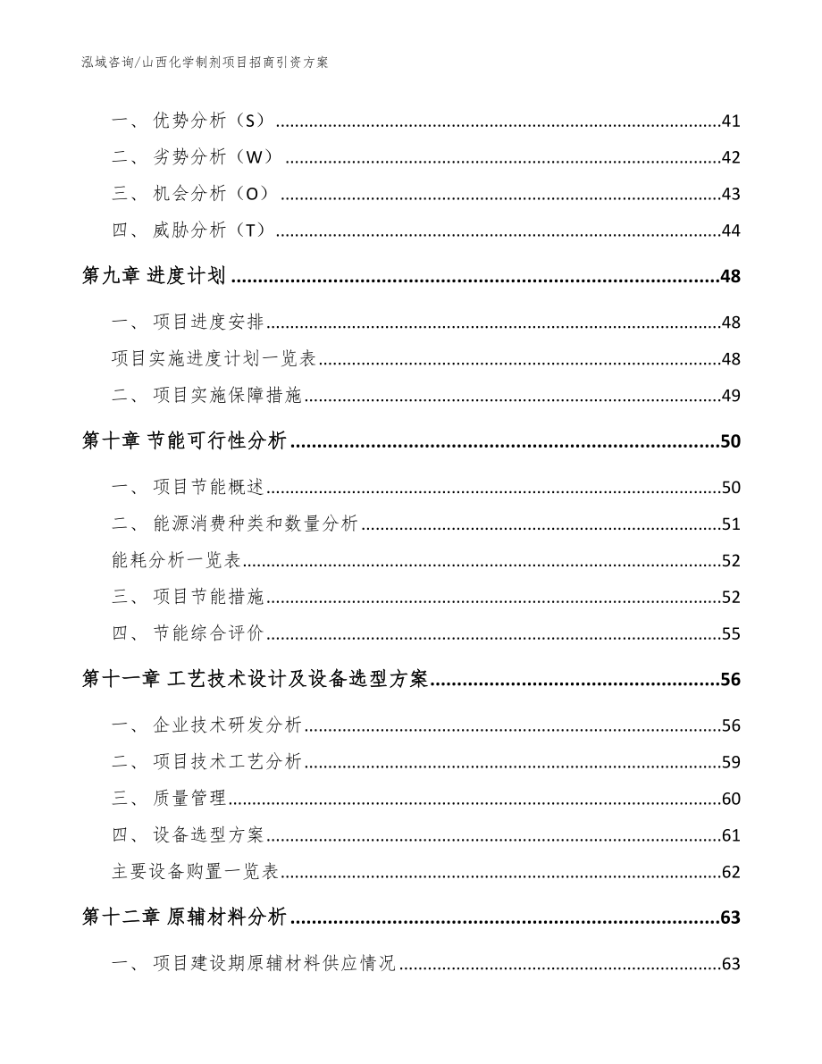 山西化学制剂项目招商引资方案（范文参考）_第4页