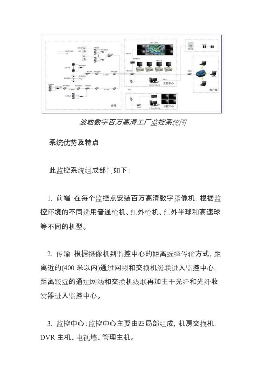 一卡通解决方案-现代工厂网络视频监控系统设计方案_第5页