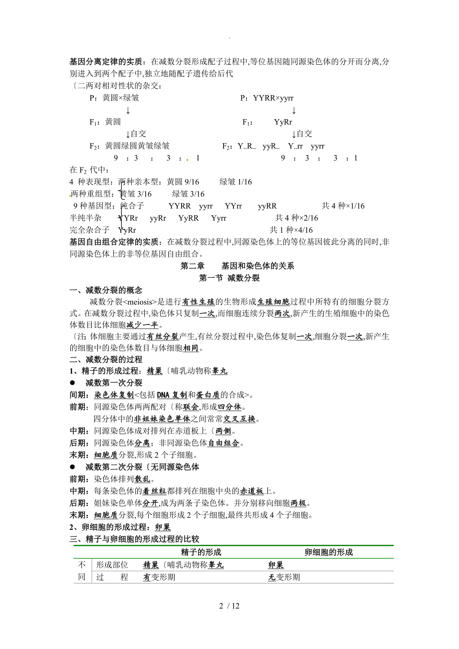 高中生物必修二知识点总结[人版复习提纲]期末必备_第2页