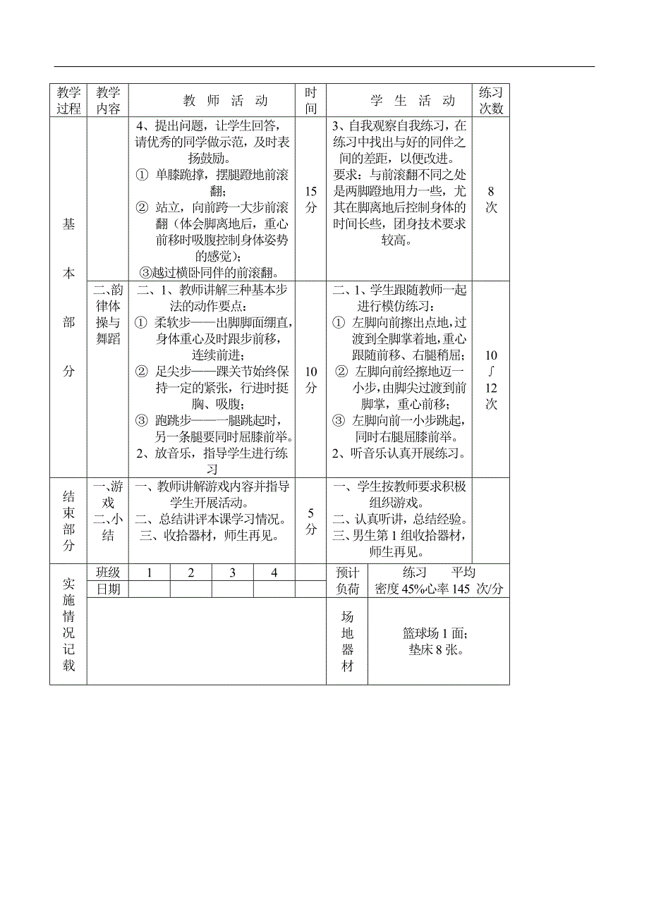 初中体育教案全集 (2)_第4页