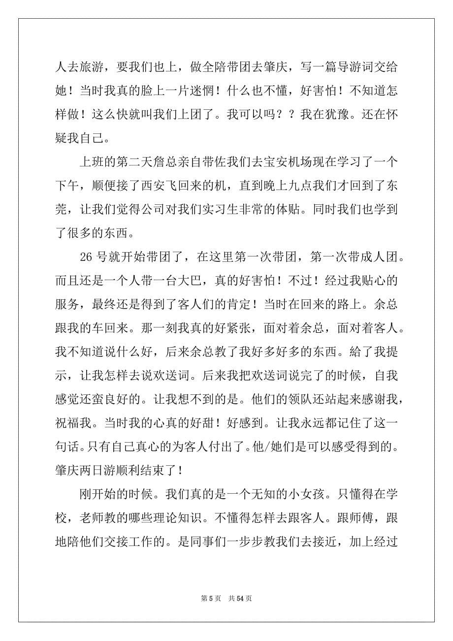 2022年导游实习报告汇总_第5页