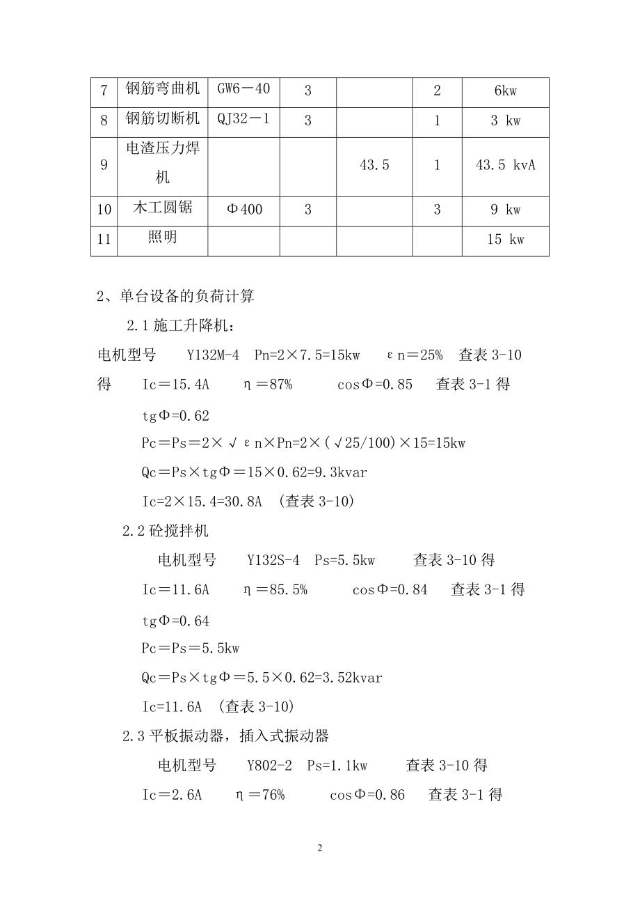 工程施工用电组织设计方案_第2页