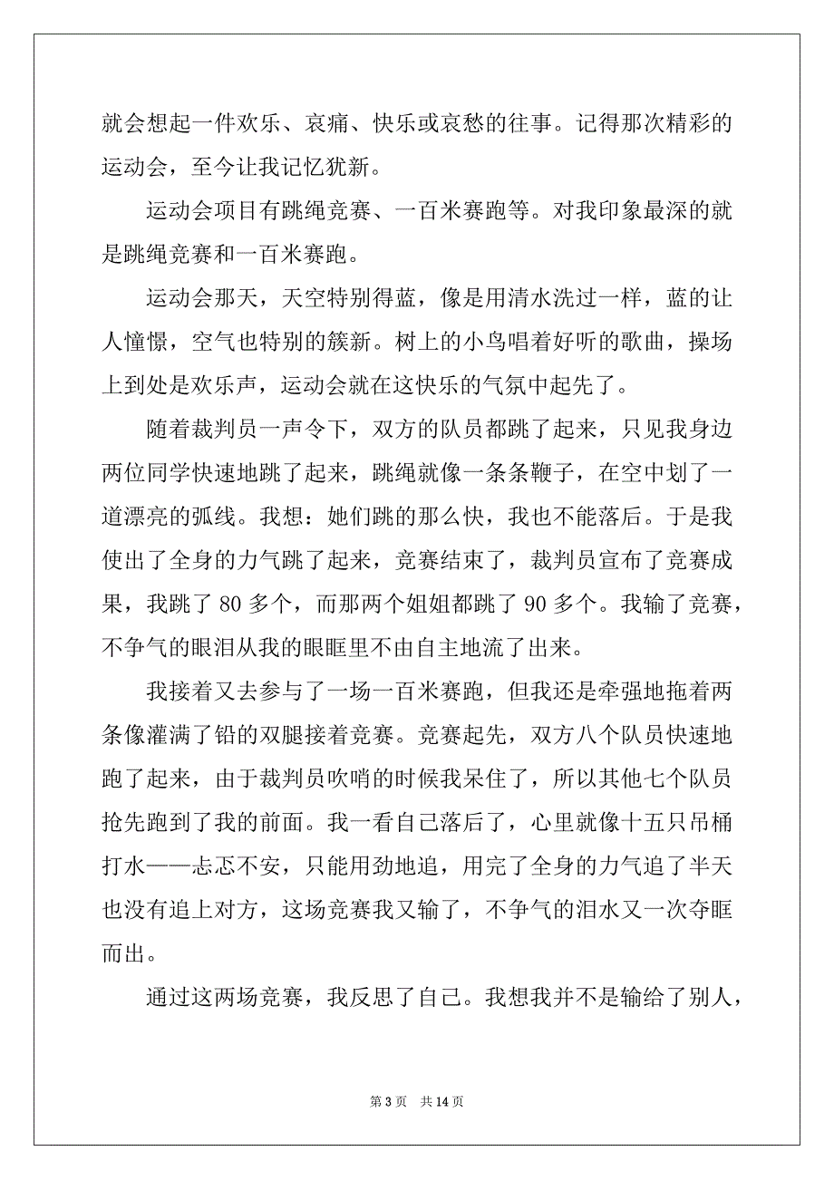 2022年运动会优秀作文600字精选10篇_第3页