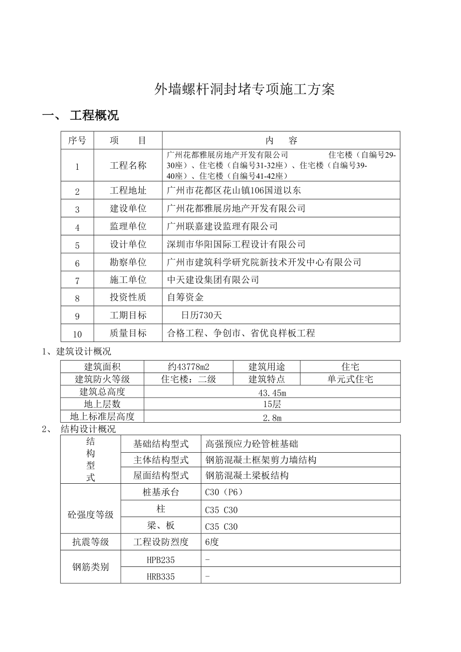 外墙螺杆洞补洞施工方案2_第1页