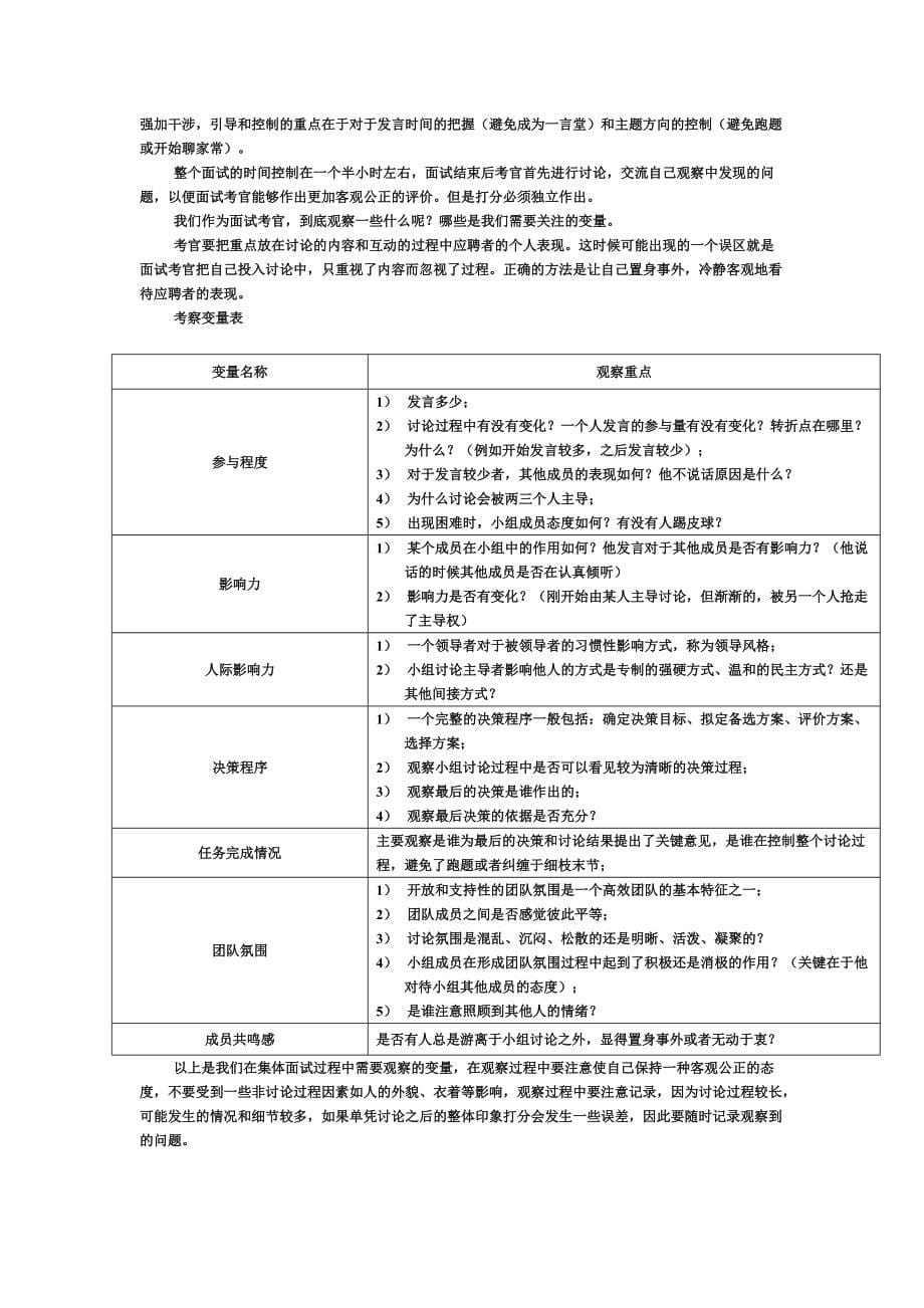 集体面试介绍及使用技巧酒店资料_第5页