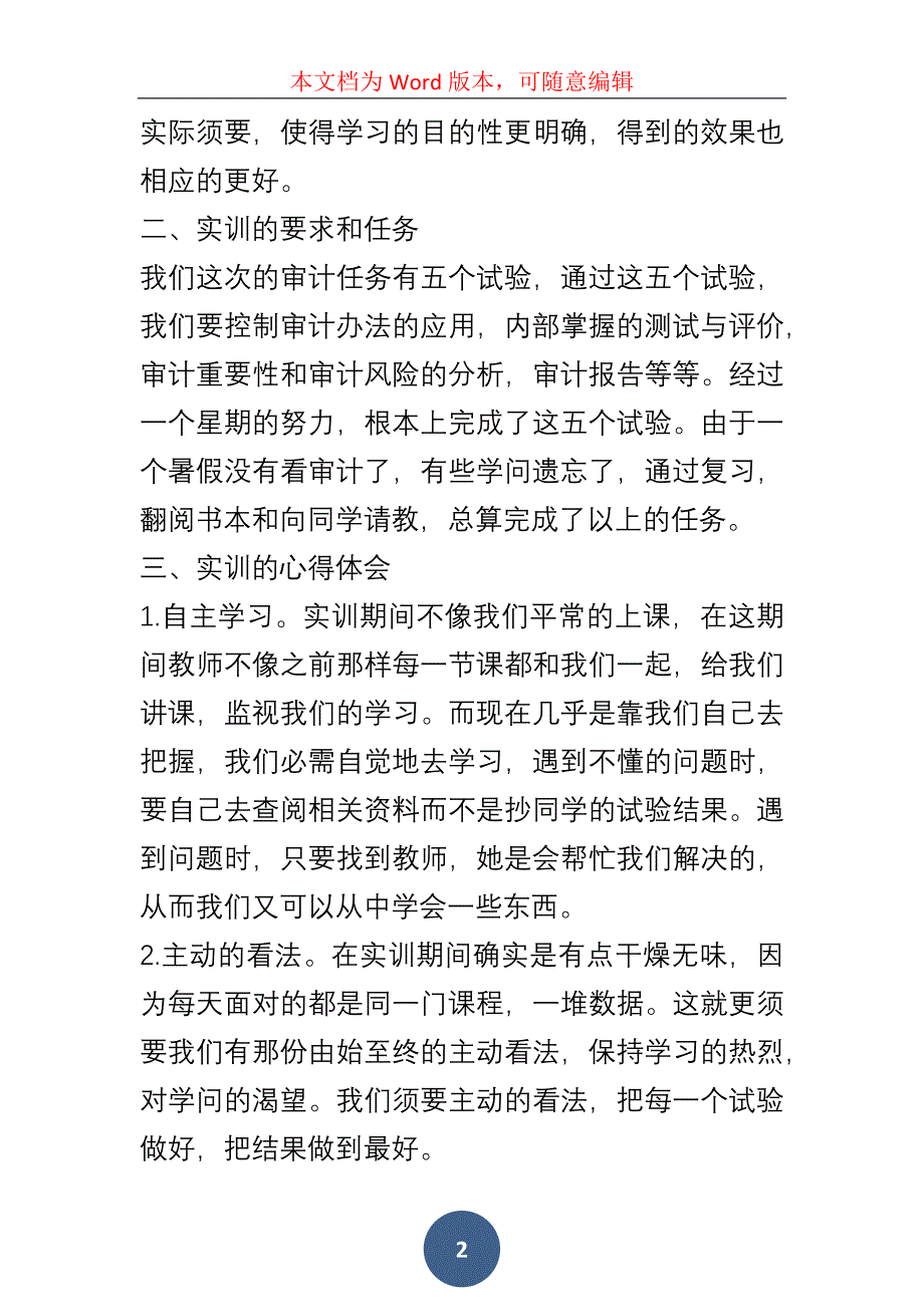 20xx审计实习报告模板_第2页