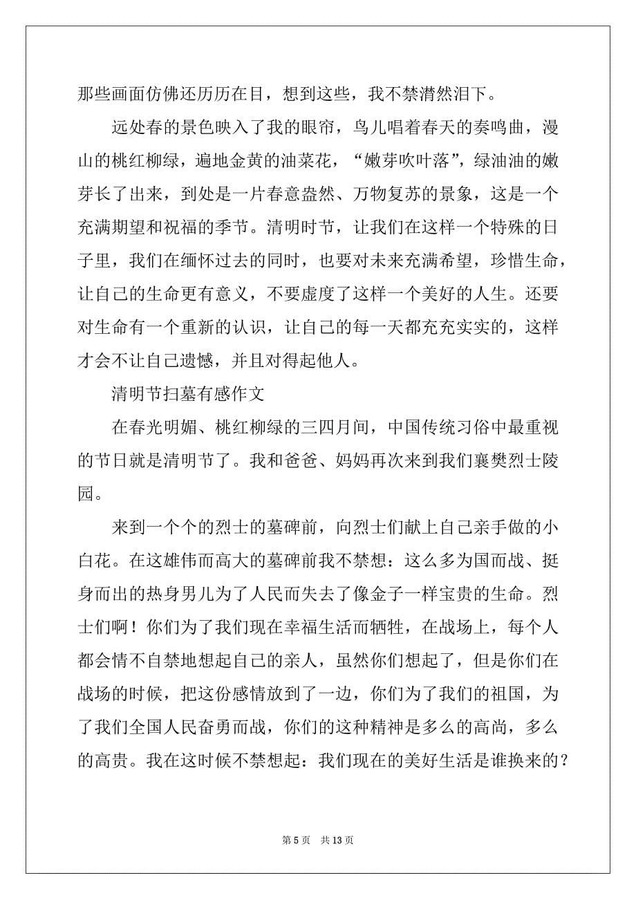 2022年清明节的作文700字集合七篇例文_第5页