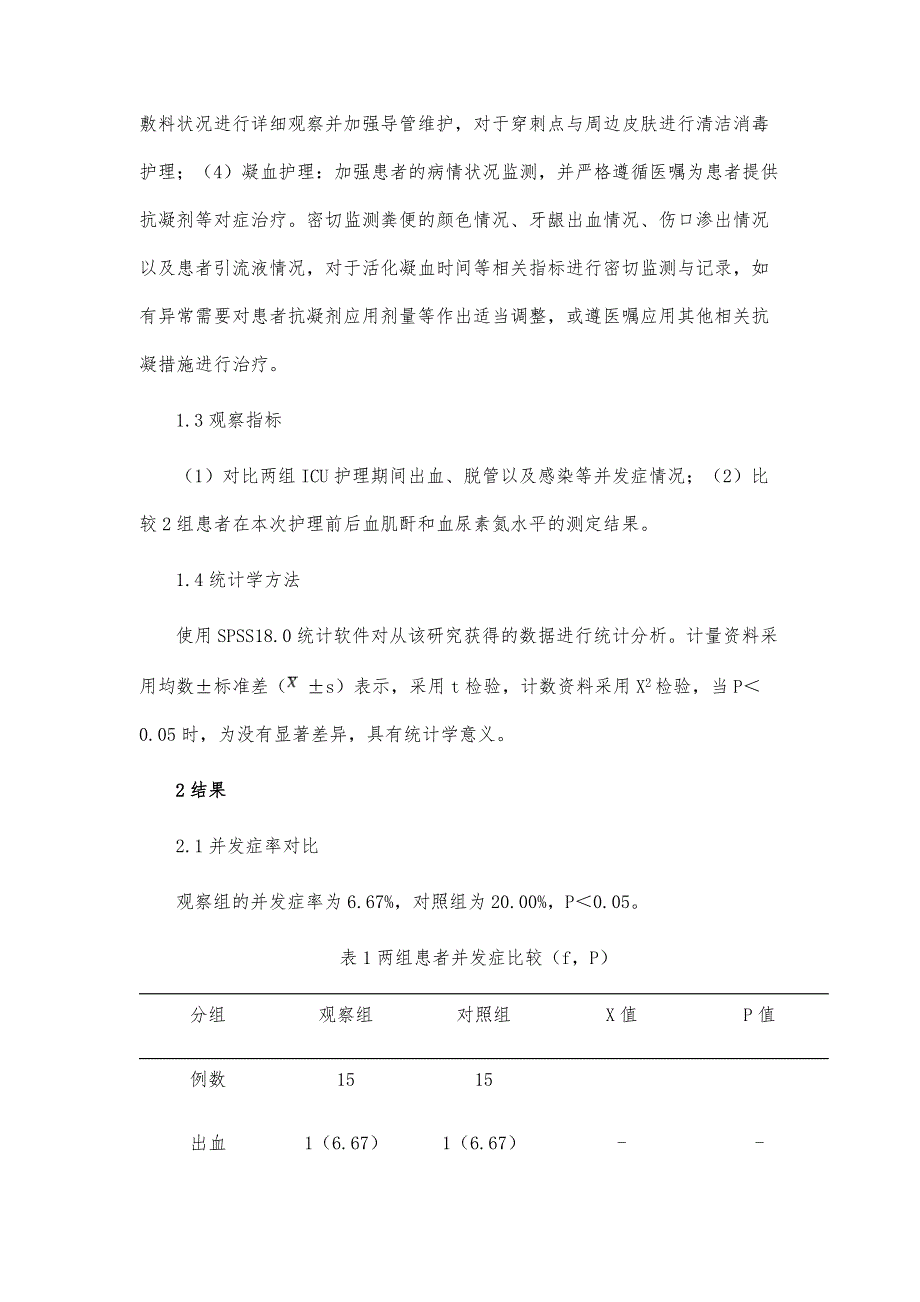 ICU危重患者床旁连续性肾脏代替治疗（CRRT）中的护理_第4页