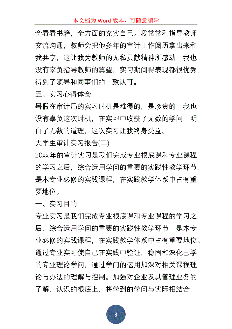 20xx大学生审计实习报告（一）_第3页