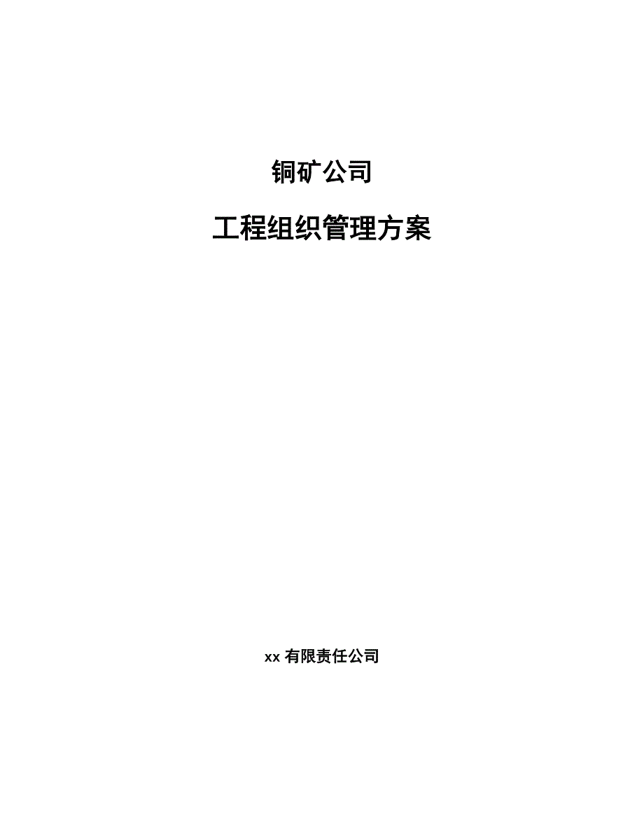 铜矿公司工程组织管理方案_第1页