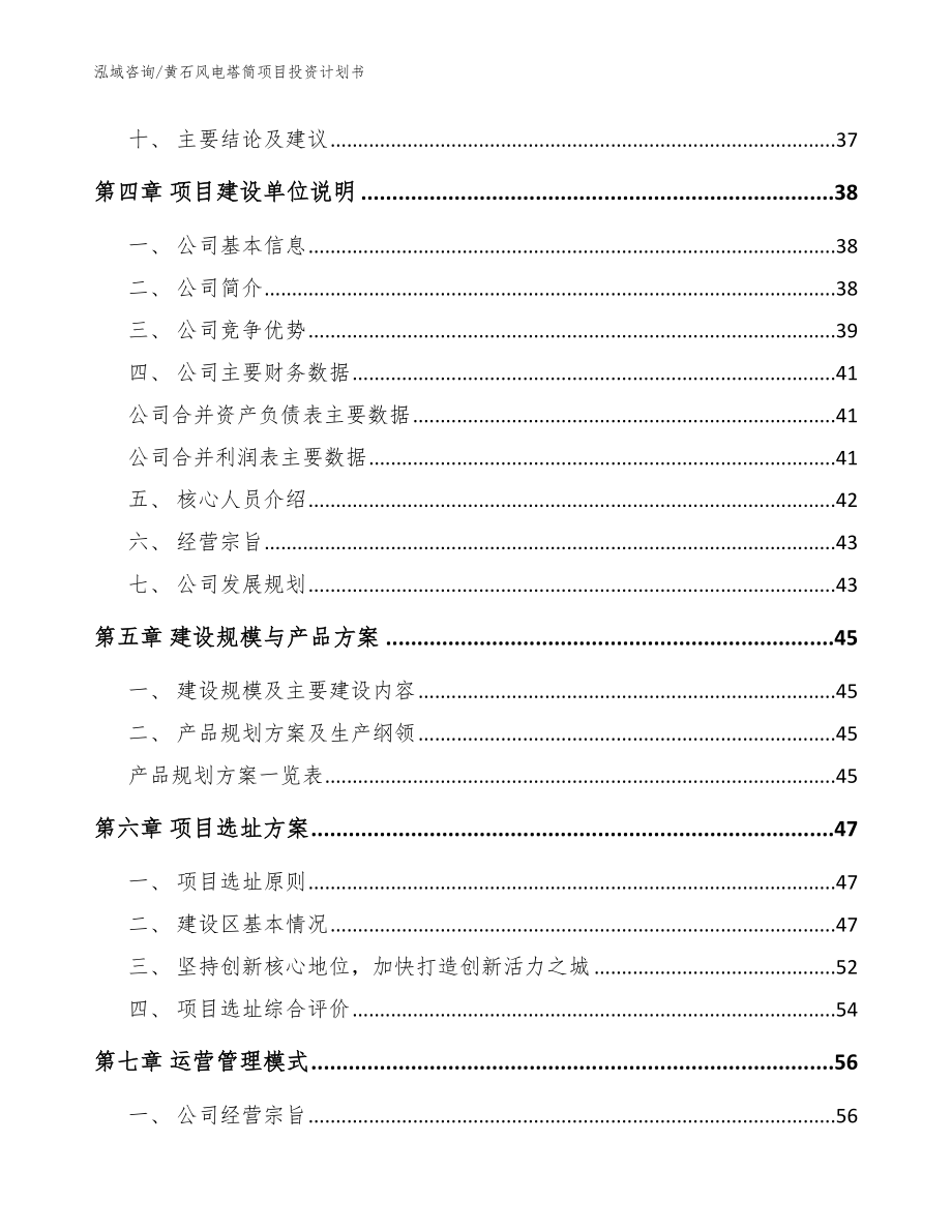 黄石风电塔筒项目投资计划书_范文_第2页