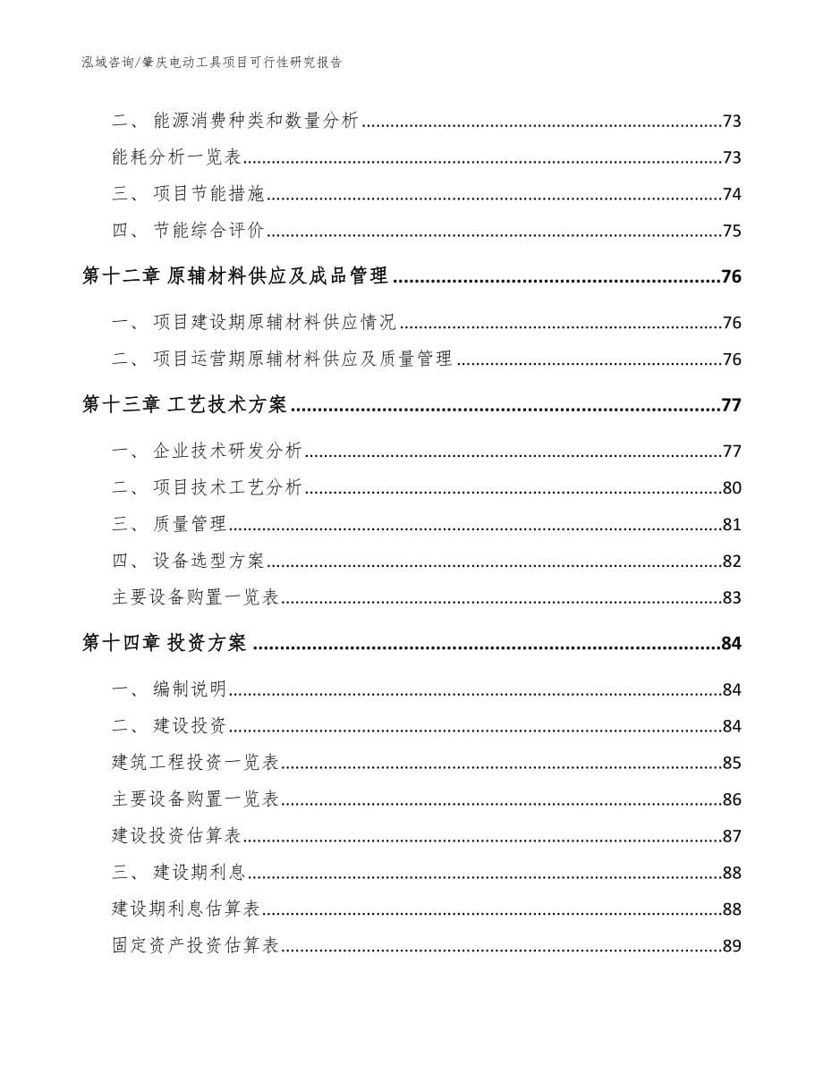 肇庆电动工具项目可行性研究报告_范文模板_第5页