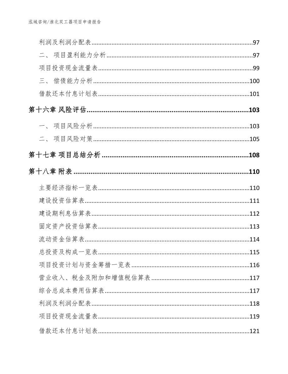 淮北双工器项目申请报告（模板范本）_第5页