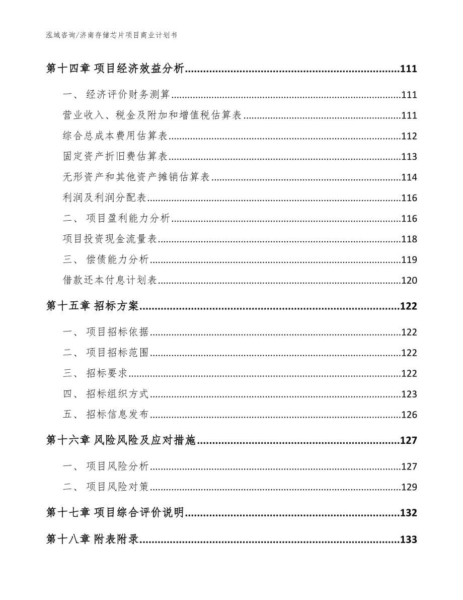 济南存储芯片项目商业计划书范文模板_第5页