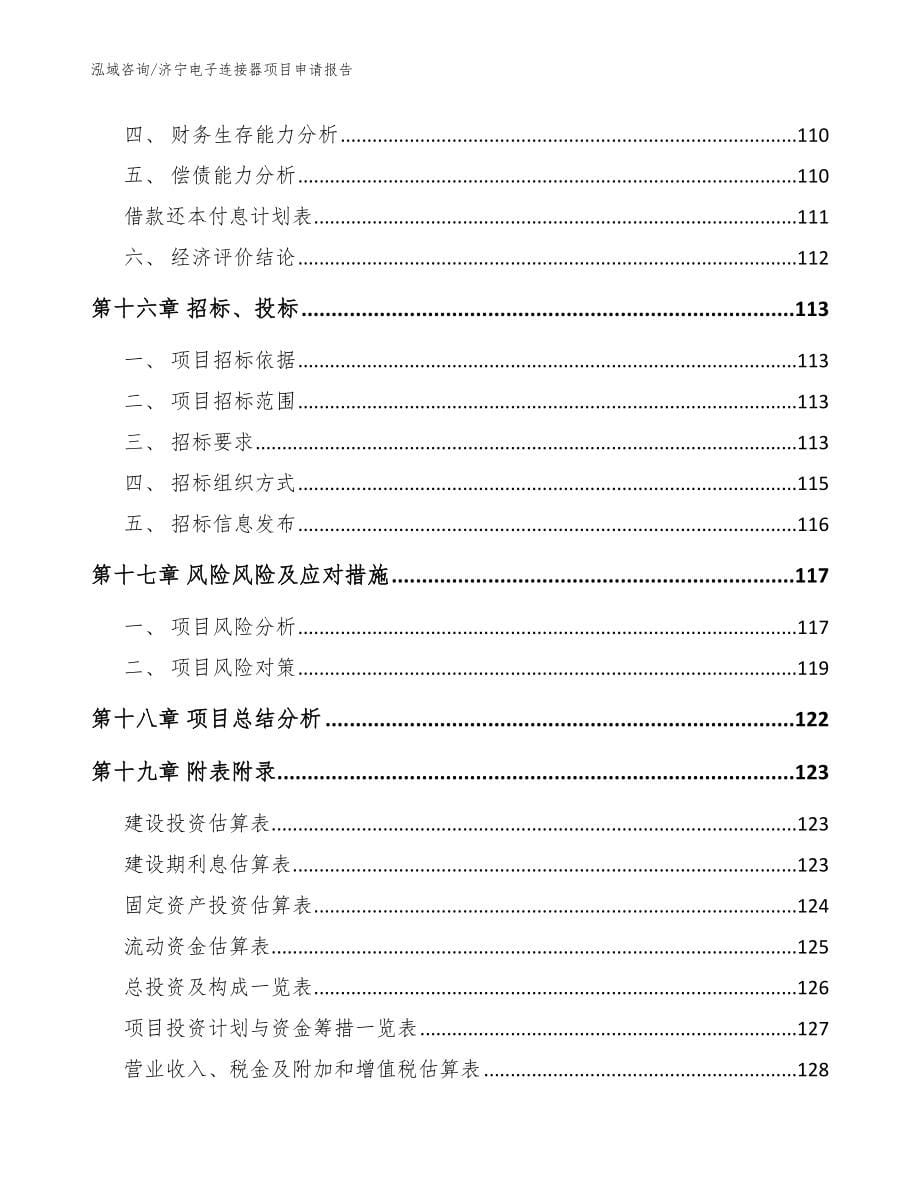 济宁电子连接器项目申请报告【模板】_第5页