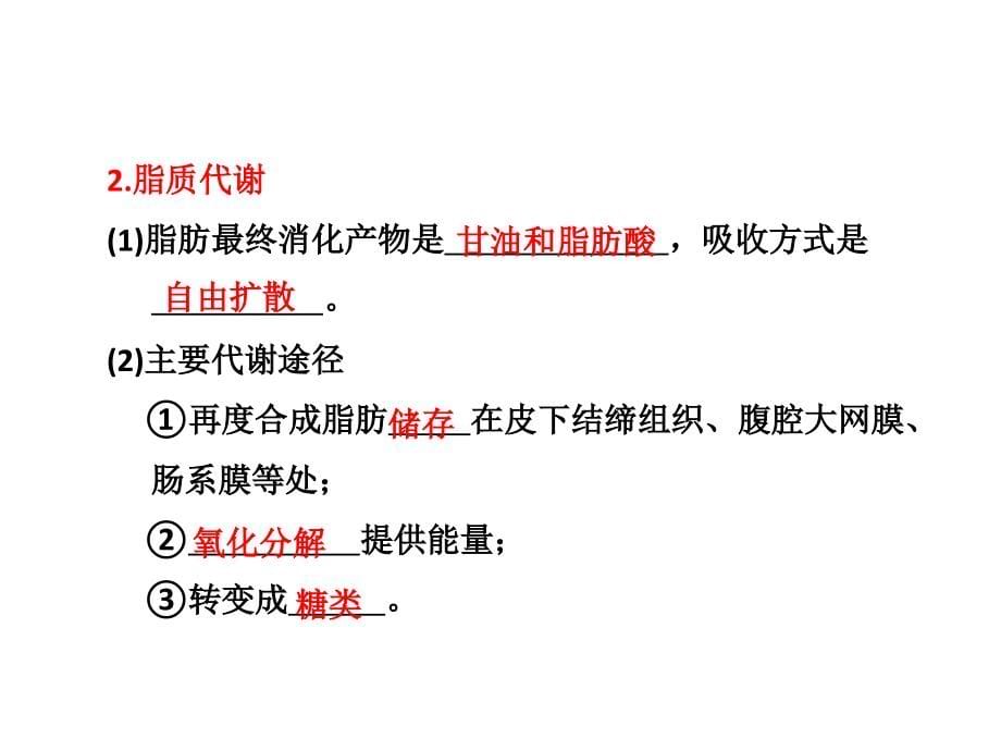 必修部分第三章第六节人和动物体内三大营养物质的代谢1教程教案_第5页