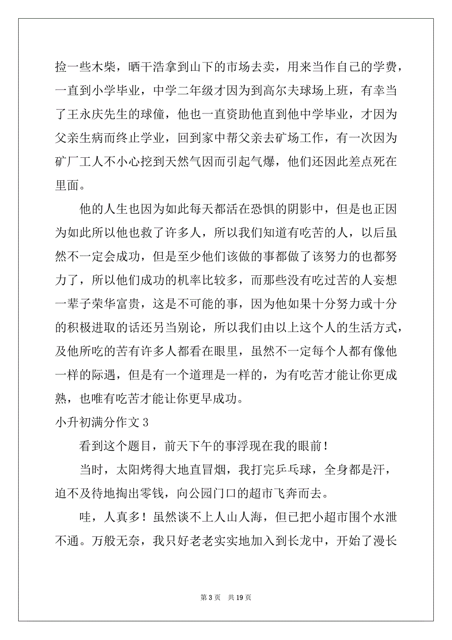 2022-2023年小升初满分作文15篇精选_第3页