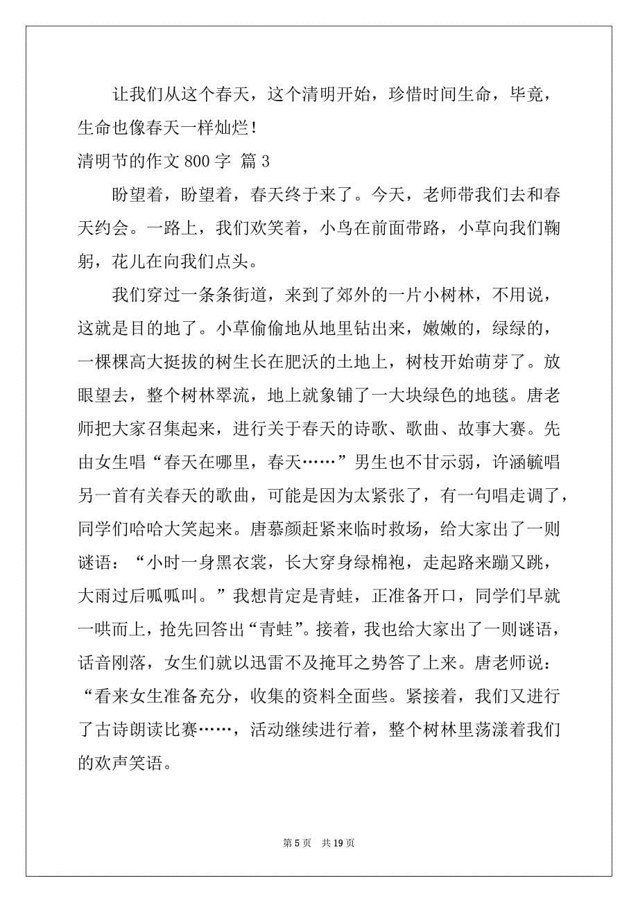 2022-2023年有关清明节的作文800字锦集9篇_第5页