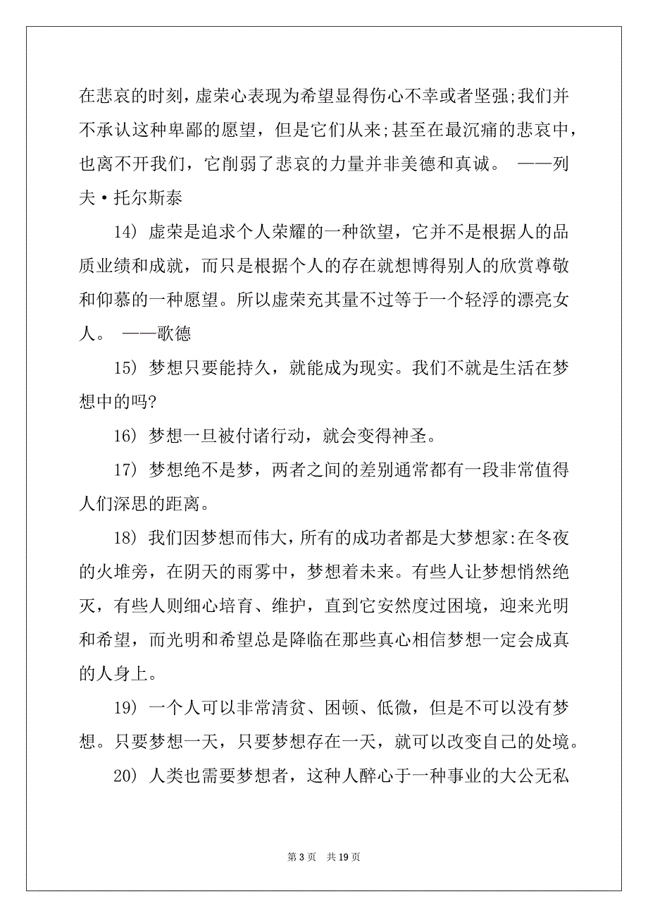 2022-2023年关于梦想的好词好句_第3页