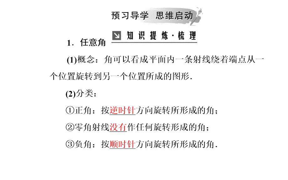 2019人教A版高中数学必修四课件：第一章1-1-1-1-1任意角_第4页