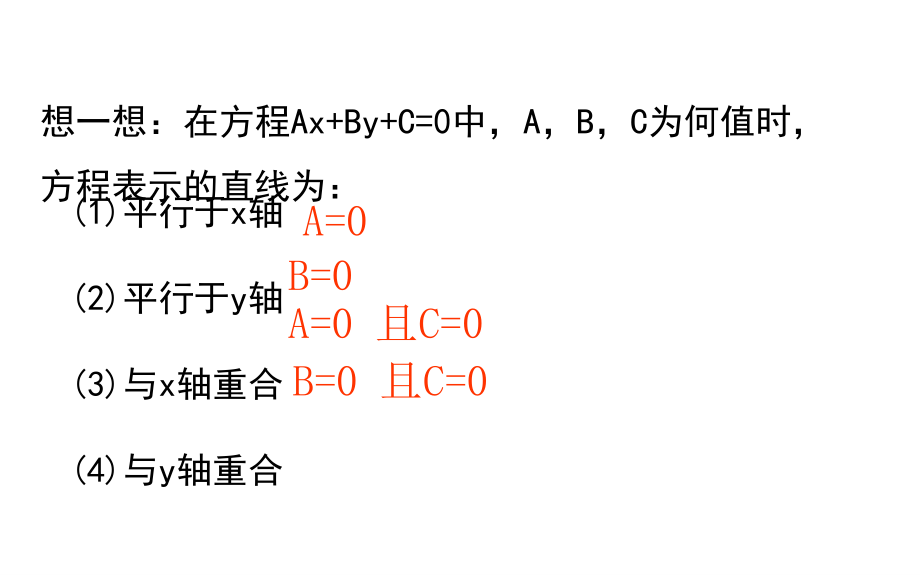 浙江省杭州市塘栖中学高中数学必修二课件：3-2-3直线的一般式方程 （1）_第4页