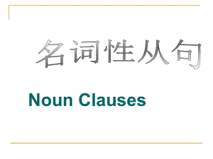 名词性从句许一锋