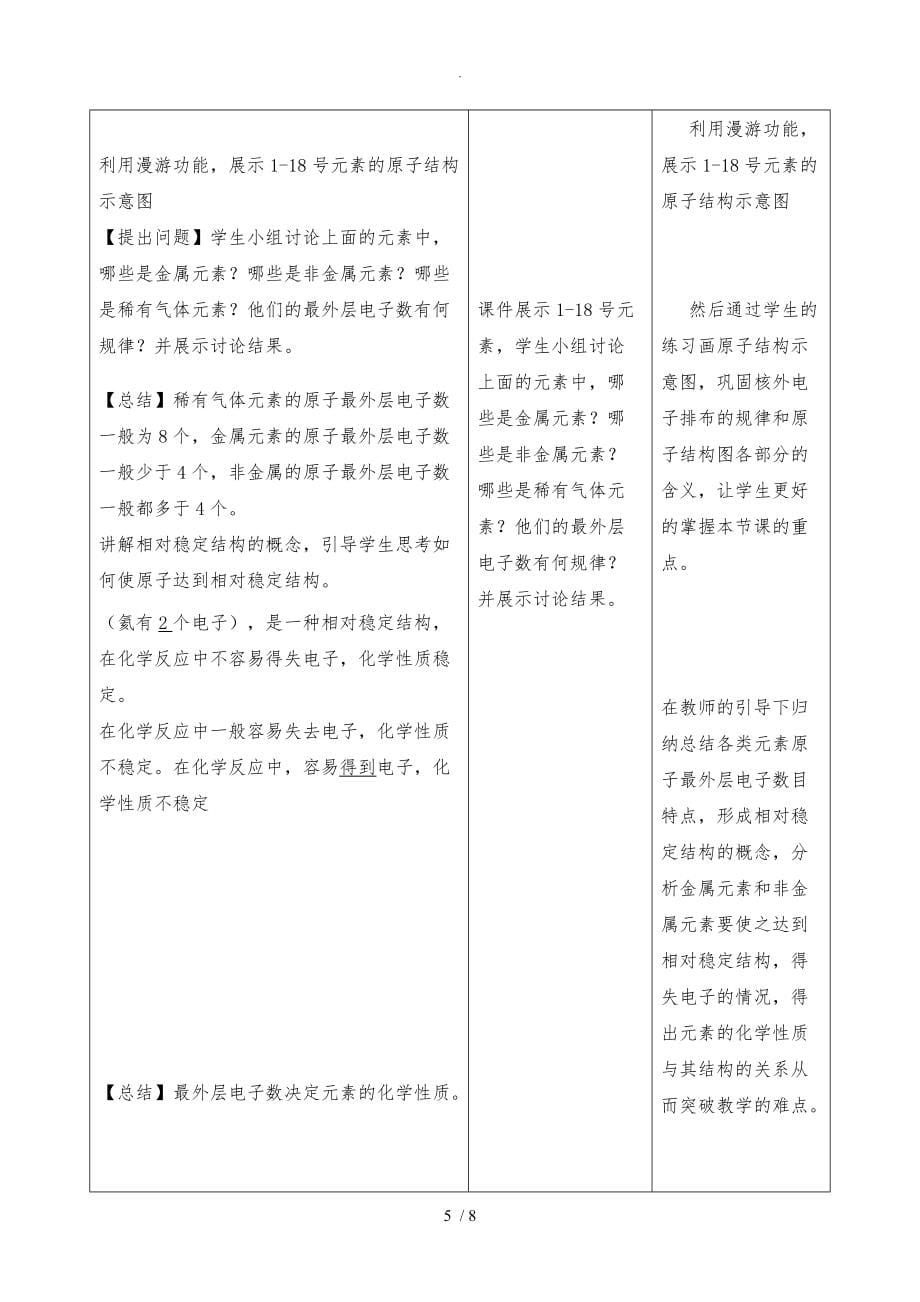 《原子的结构》教学设计教案_第5页