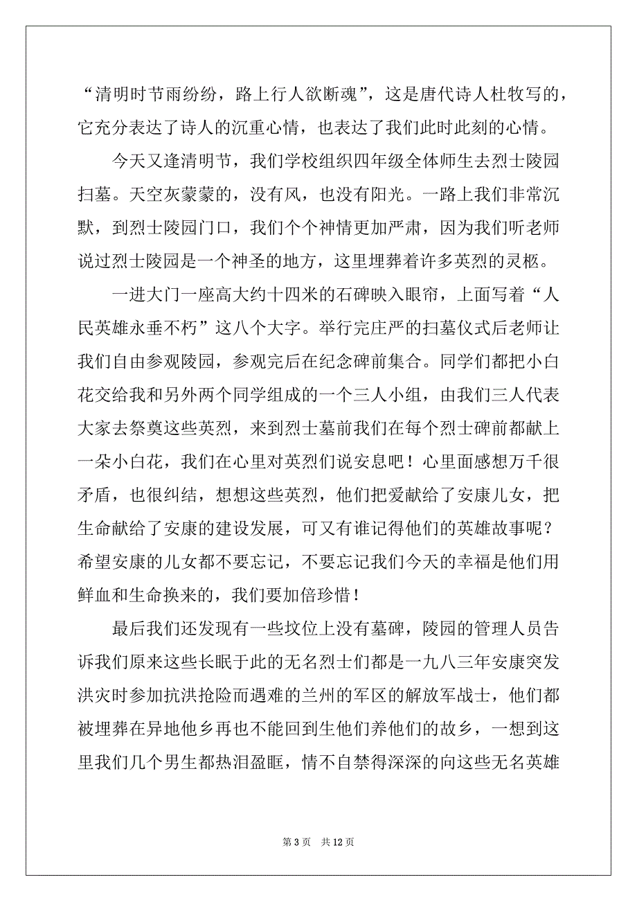 2022-2023年精选清明节的作文700字集锦七篇_第3页