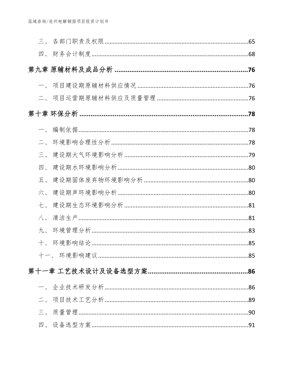 沧州电解铜箔项目投资计划书【参考模板】_第3页