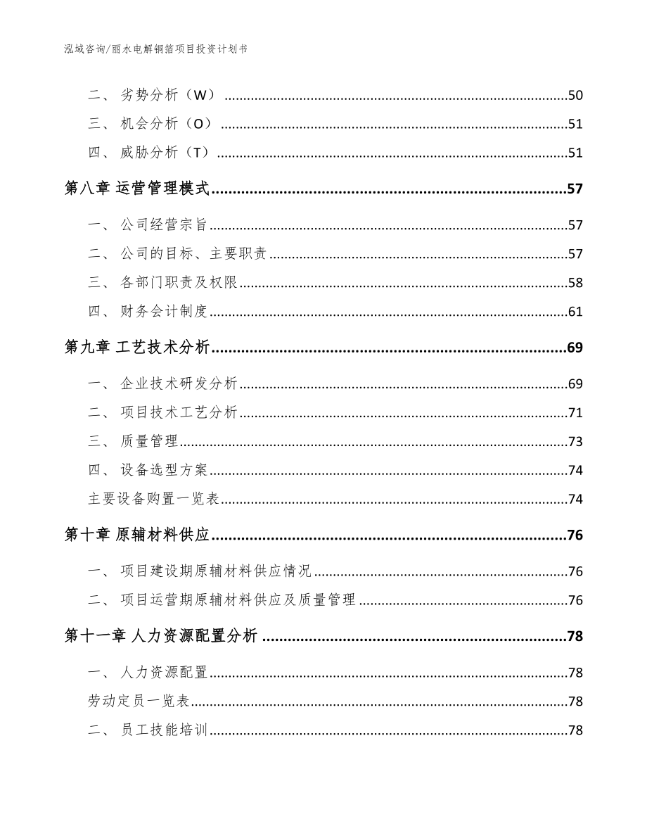 丽水电解铜箔项目投资计划书范文模板_第4页